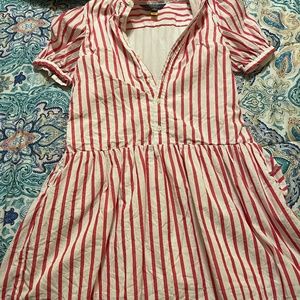 Stripe polo dress